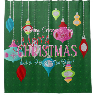 Retro Ornaments Green Christmas