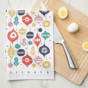 Retro Ornaments Kitchen Towel