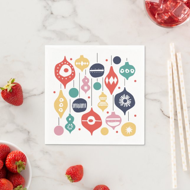 Retro Ornaments Napkin (Insitu)