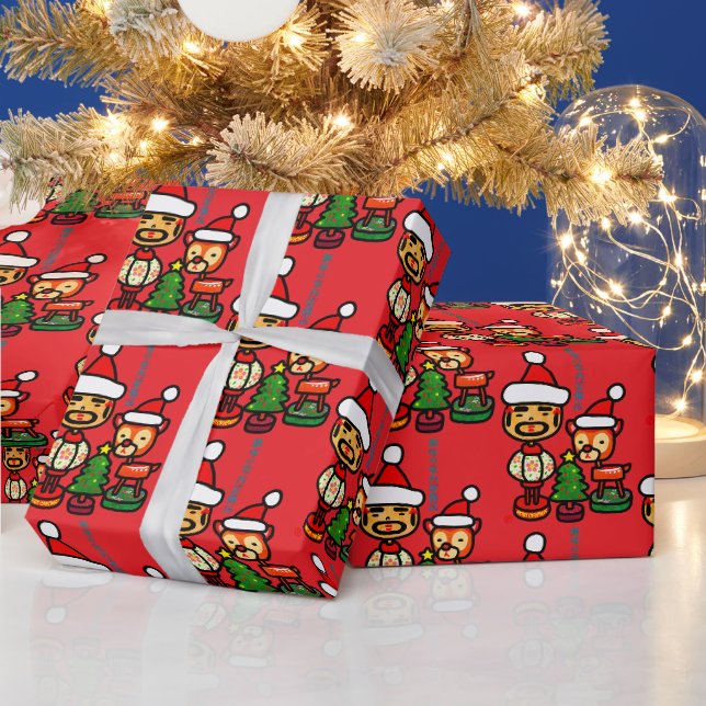 Retro ornaments wrapping paper (Holidays)