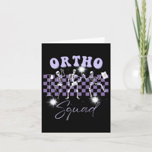 Retro Ortho Squad Dancing Skeleton Orthopedic Nurs Card