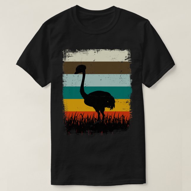 Retro Ostrich T-Shirt (Design Front)