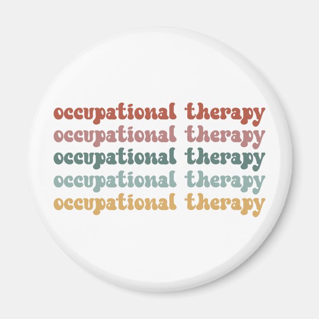 Retro OT Occupational Therapy OT School Student Magnet (Front)