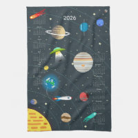 Retro Outer Space 2026 Calendar