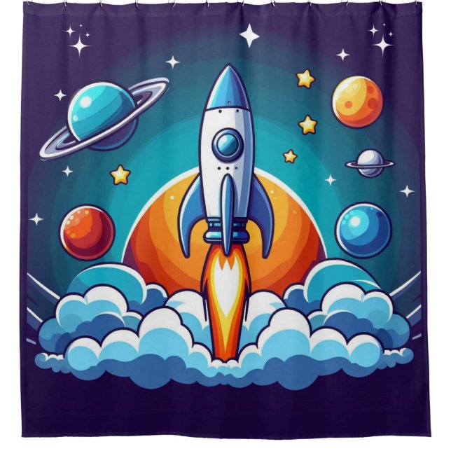Retro, outer space rocket (Front)