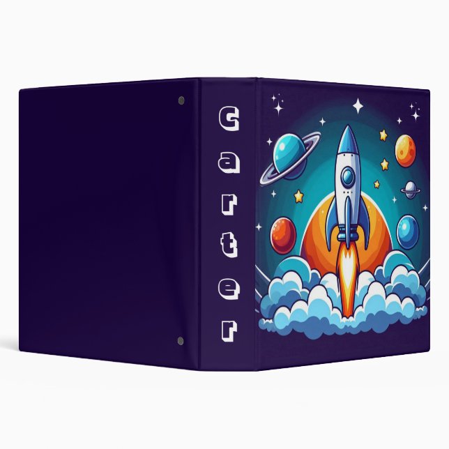 Retro, outer space rocket binder (Background)