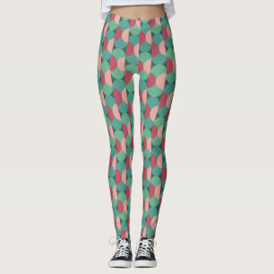 Retro Ovals and Semi-Circles Leggings