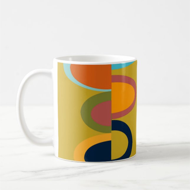 Retro Ovals Coffee Mug (Left)