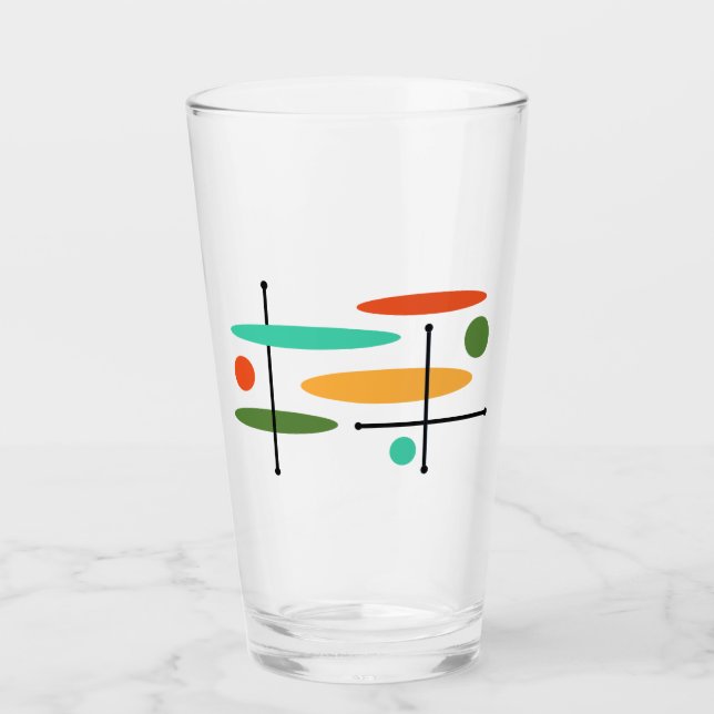 Retro Ovals & Lines Glass (Front)