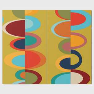 Retro Ovals Wrapping Paper