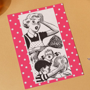 Retro Overwhelmed Mom Card