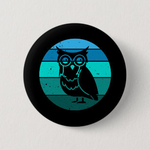 Retro Owl 2 Inch Round Button