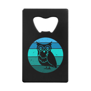 Retro Owl Credit Card Bottle Opener