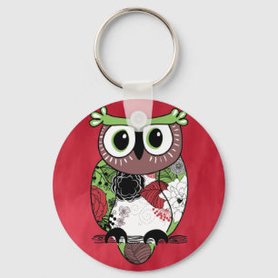 Retro Owl Keychain