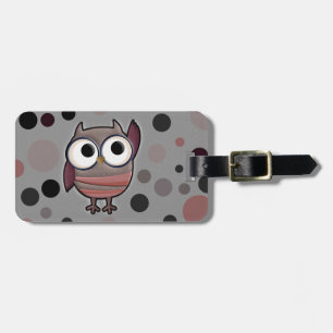 Retro Owl Luggage Tag
