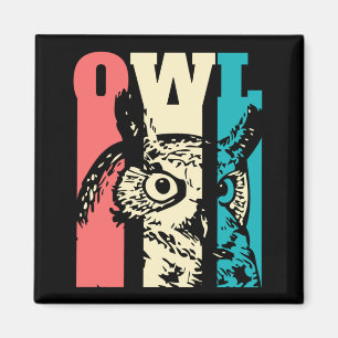 Retro Owl Magnet
