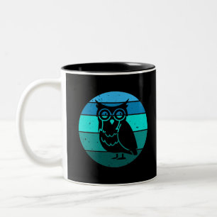 Retro Owl Two-Tone Coffee Mug