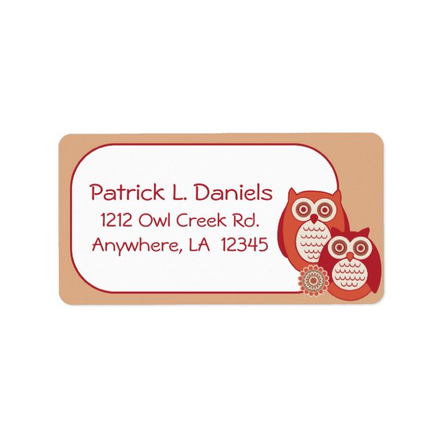 Retro Owls Address Labels (Front)