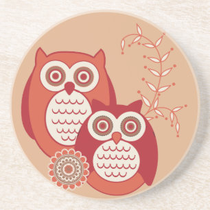 Retro Owls Coaster