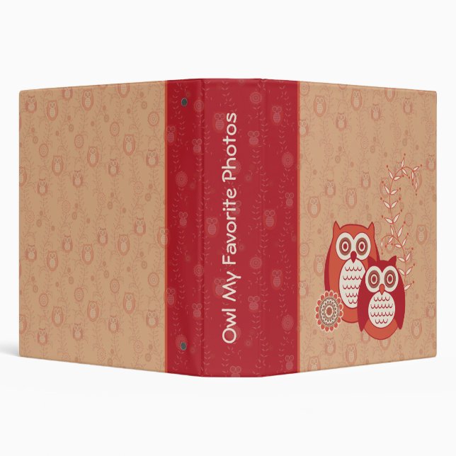 Retro Owls Photo Binder (Background)
