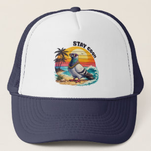 Retro Owner Lover Gift Pigeon City Doves Stay Coo  Trucker Hat