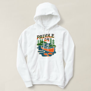 Retro Paddle On Canoe Outdoor Adventure DesT-Shirt Hoodie