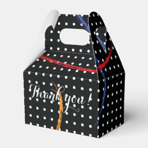 Retro Paint Splatter and Dots Custom Thank You Favor Box