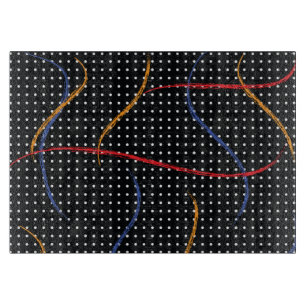 Retro Paint Splatter and Dots Cutting Board