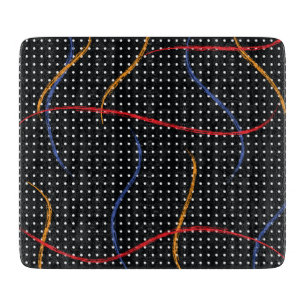 Retro Paint Splatter and Dots Cutting Board