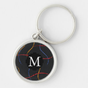 Retro Paint Splatter and Dots Keychain
