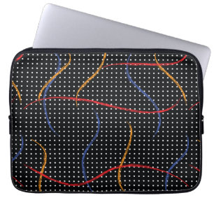 Retro Paint Splatter and Dots Laptop Sleeve