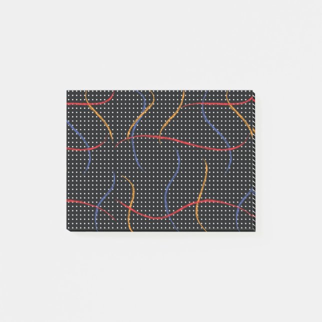 Retro Paint Splatter and Dots Post-it Notes (Front)