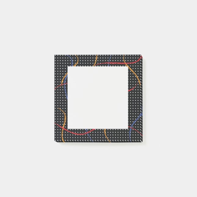 Retro Paint Splatter and Dots Post-it Notes (Front)