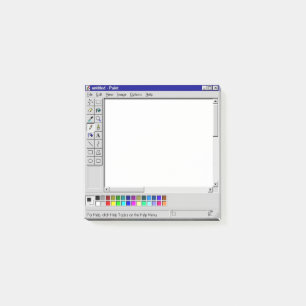 Retro 'Paint Webpage' Sticky Note Pad: Vintage IT 