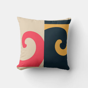 Retro Painting Abstract Art Deco Throw Pillow