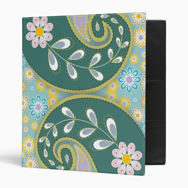 Retro Paisley Binder (Front/Inside)
