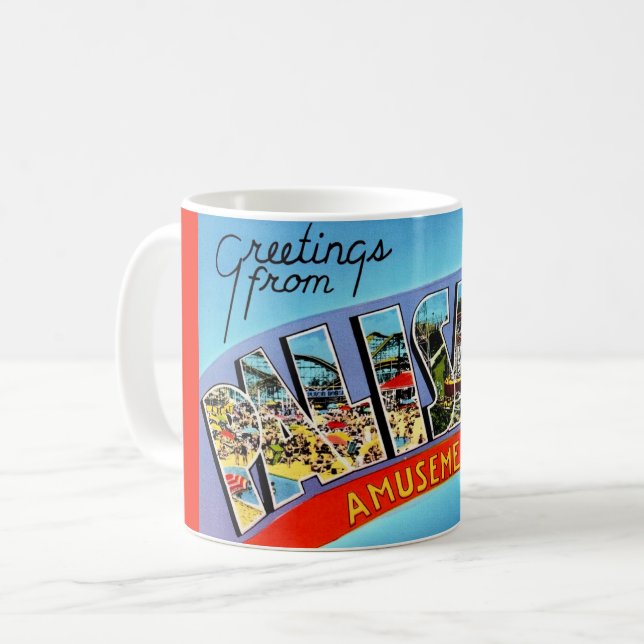 Retro Palisades Amusement Park  Coffee Mug (Front Left)