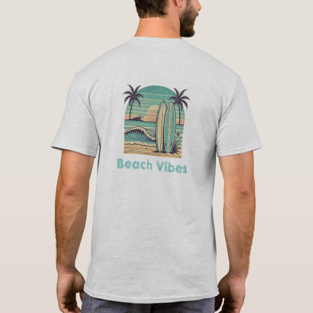 Retro Palm beach vibes T-Shirt (Back)