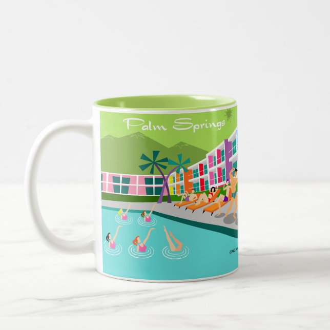 Retro Palm Springs Hotel Mug (Left)