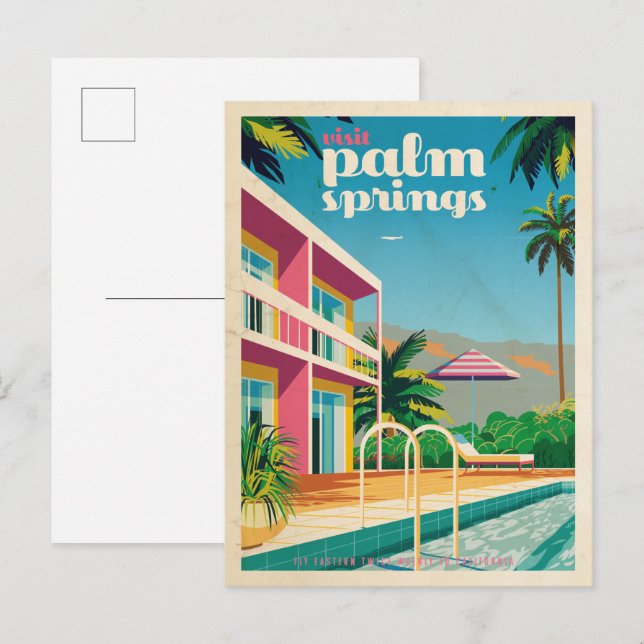 Retro Palm Springs Hotel Postcard (Front/Back)