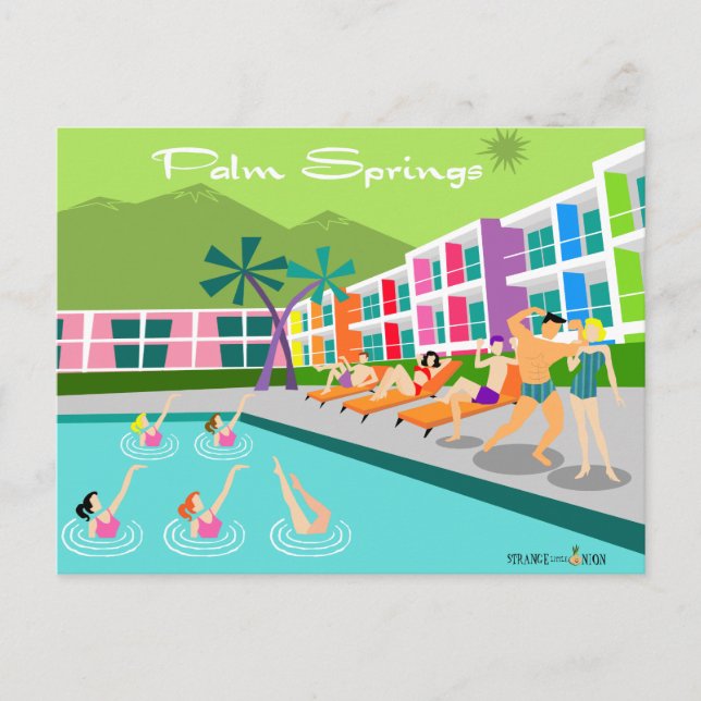 Retro Palm Springs Hotel Postcard (Front)