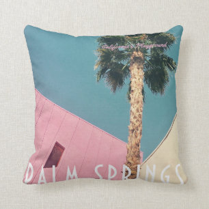 Retro Palm Springs Throw Pillow