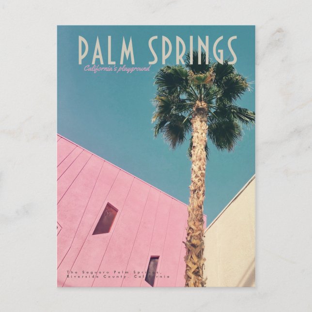 Retro Palm Springs Travel Postcard (Front)