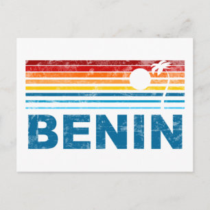 Retro Palm Tree Benin Postcard