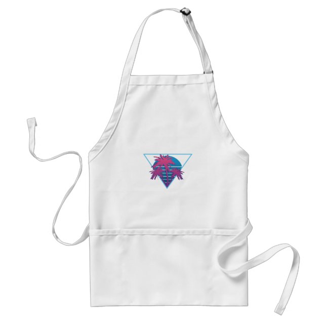 Retro Palm Trees Logo Standard Apron (Front)