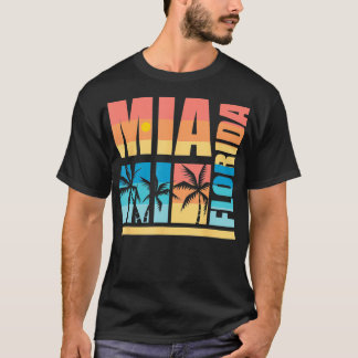 Retro Palm Trees Summer Vacation FL Miami Tropical T-Shirt