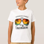 Retro Palm Trees Sunglasses Family Vacation  T-Shirt<br><div class="desc">Customize this Retro Palm Trees Sunglasses Family Vacation T-Shirt custom matching vacation shirt for all of your favourite people. This great matching shirt can be customized for each member of your family group. Your family will love having their own Retro Palm Trees Sunglasses Family Vacation T-Shirt design on a shirt...</div>