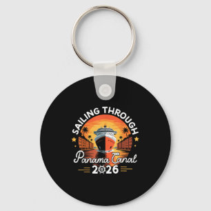 Retro panama canal 2026 panama waterway sailing keychain