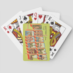 "Retro Panama Canal Playing Cards