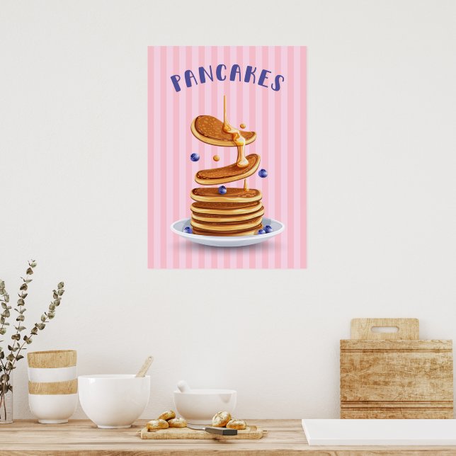 Retro pancakes  poster (Kitchen)